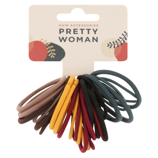 Pretty Woman Assorted Solid Colour Elastic Hair Tie Set 30 Piece