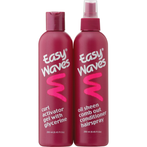 Easy Waves Style Gel & Comb Out Conditioner Hairspray Combo 2 x 250ml