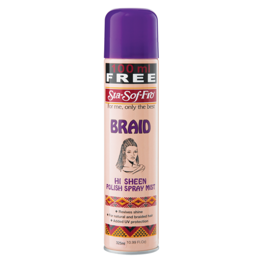 Sta-Sof-Fro Braid Hi Sheen Polish Spray Mist 325ml