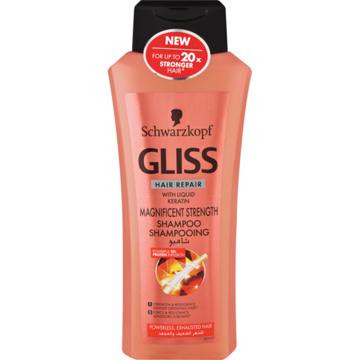 Schwarzkopf Gliss Magnificent Strength With Liquid Keratin Shampoo 400ml