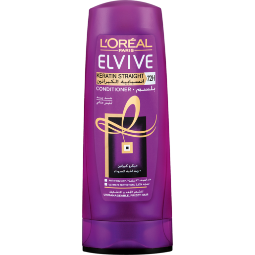 L'Oreal Elvive Keratin Straight Conditioner 400ml