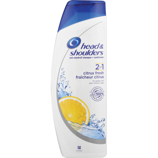 Head & Shoulders 2-In-1 Citrus Fresh Anti-Dandruff Shampoo & Conditioner 400ml