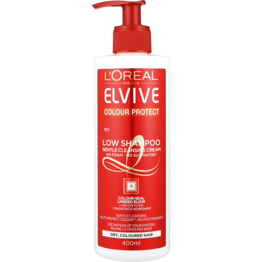 L'Oreal Elvive Colour Protect Low Shampoo Pump 400ml