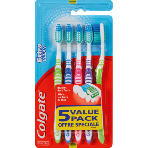 Colgate Extra Clean Toothbrushes 5 Pack