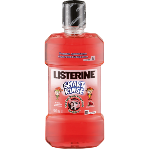 Listerine Kids Smart Rinse Mouthwash 500ml