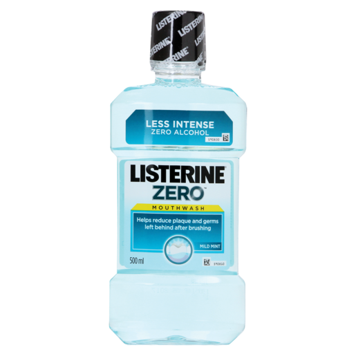 Listerine Less Intense Zero Alcohol Mouthwash 500ml