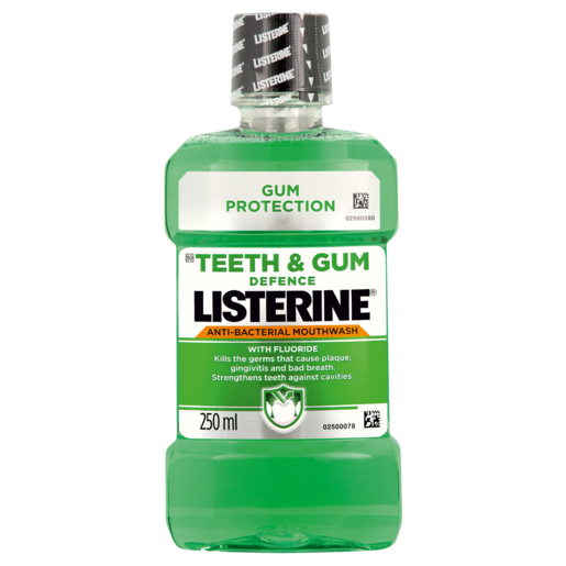 Listerine Teeth & Gum Defence Anti-Bacterial Mouthwash 250ml