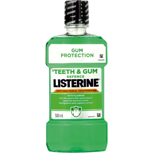 Listerine Teeth & Gum Defence Anti-Bacterial Mouthwash 500ml