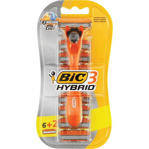 Bic Easy Shave Razor With 8 Replaceable Blades Set