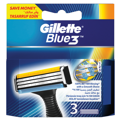 Gillette Blue 3 Blades 3 Pack