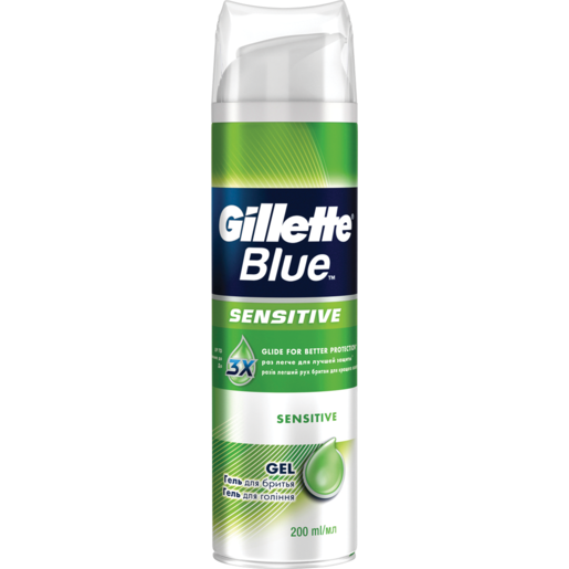 Gillette Blue 3 Sensitive Shave Gel 200ml