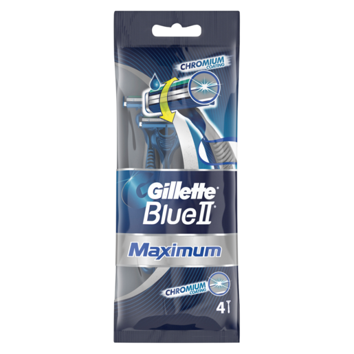 Gillette Blue II Maximum Disposable Razor 4 Pack