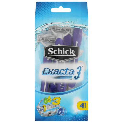 Schick Exacta 3 Disposable Razor 4 Pack