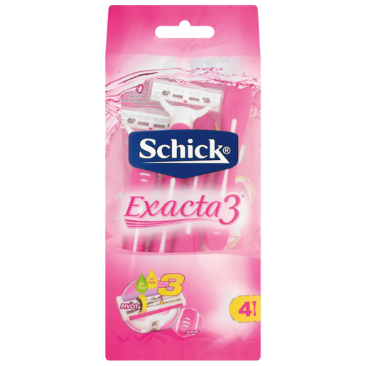 Schick Exacta 3 Womens Disposable Razor 4 Pack