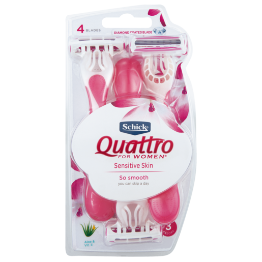 Schick Quattro Razor For Women Sensitive Skin 3 Pack