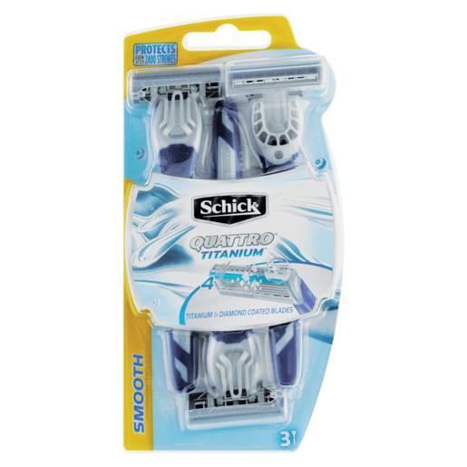 Schick Quattro Titanium Smooth Razor 3 Pack