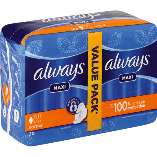 Always Maxi Normal Sanitary Pads 20 Pack