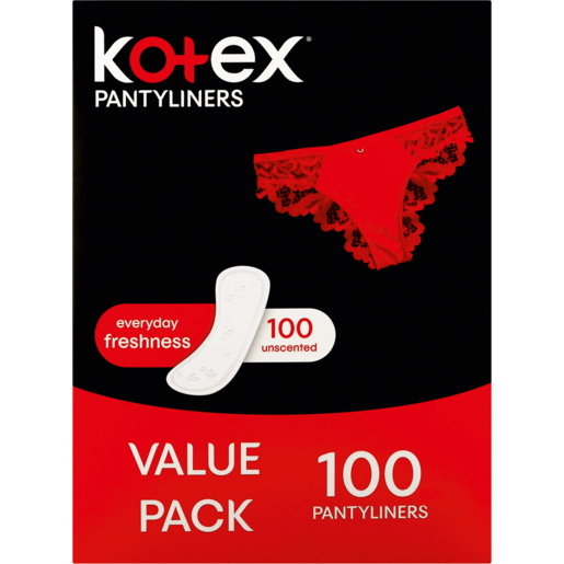 Kotex Value Pack Unscented Pantyliners 100 Pack