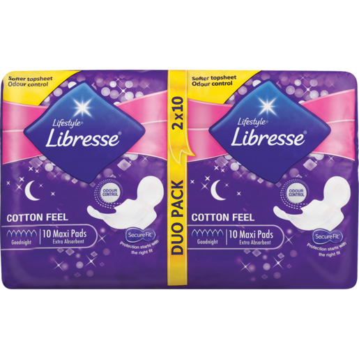 Libresse Cotton Feel  Sanitary Maxi Pads 20 Pack