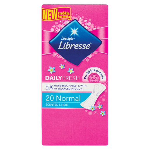 Libresse Daily Fresh Normal Scented Pantyliners 20 Pack