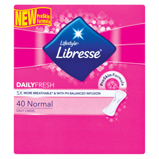 Libresse Daily Fresh Normal Unscented Pantyliners 40 Pack