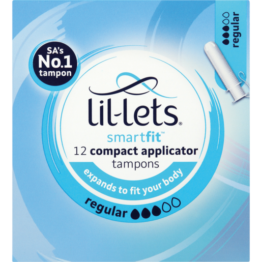 Lil-Lets Regular Compact Applicator Tampons 12 Pack