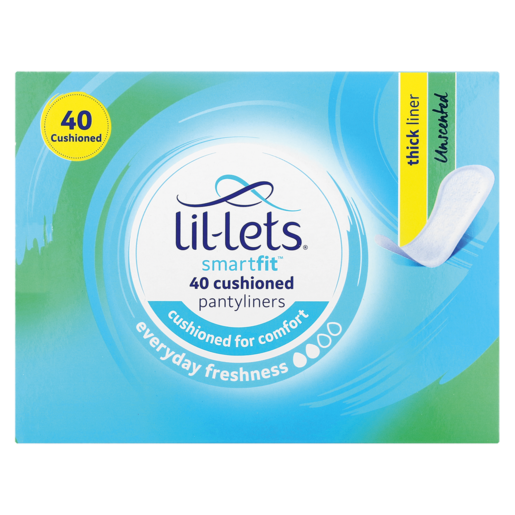 Lil-Lets SmartFit Everyday Freshness Thick Unscented Panty Liners 40 Pack