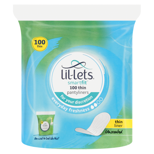 Lil-Lets SmartFit Everyday Freshness Thin Unscented Pantyliners 100 Pack