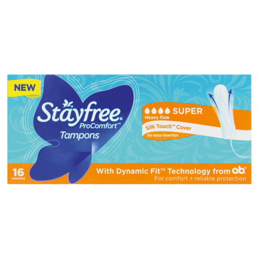 Stayfree ProComfort Super Tampons 16 Pack