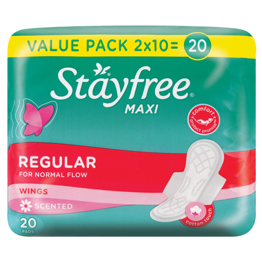 Stayfree Regular Maxi Scented Sanitary Pads 20 Pack