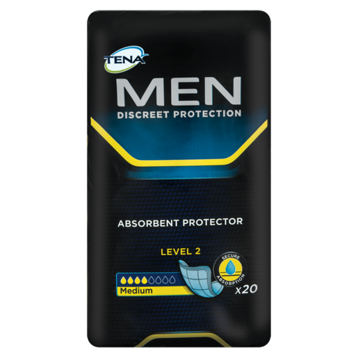 Tena Men Discreet Protection Level 2 Absorbent Protector 20 Pack