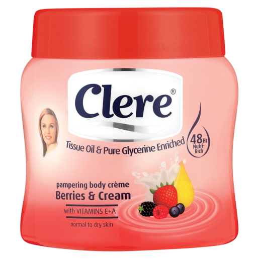 Clere Berries & Cream Hand & Body Cream 500ml