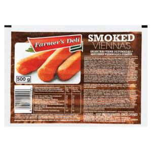 Famer's Deli Smoked Viennas Pack 500g