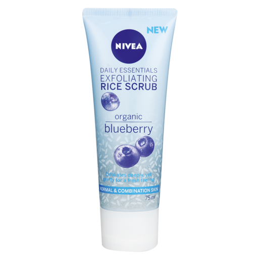 Nivea Daily Essentials Organic Blueberry Exfoliating Rice Scrub 75ml