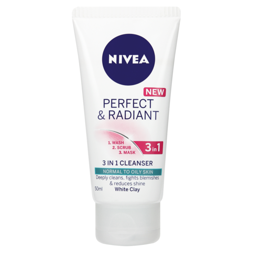 Nivea Perfect & Radiant 3-In-1 Cleanser For Normal To Oily Skin 50ml