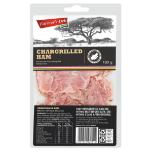 Farmer's Deli Shaved Chargrilled Ham Pack 100g