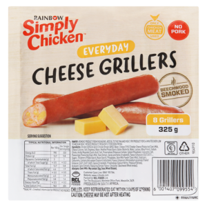 Rainbow Simply Chicken Cheese Grillers 325g