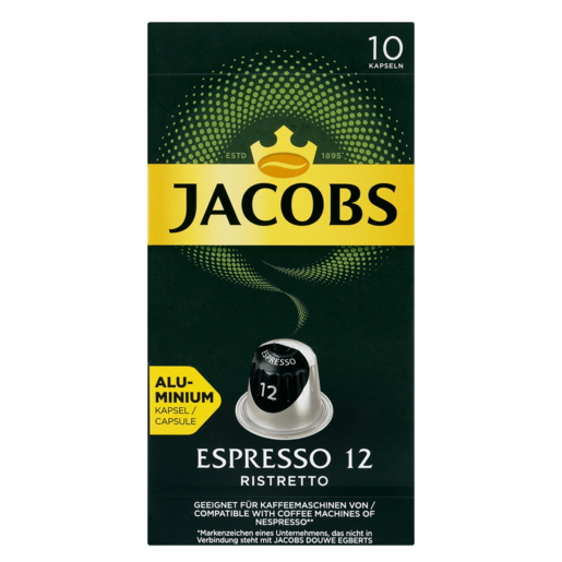 Jacobs Espresso 12 Ristretto Coffee Capsules 10 Pack