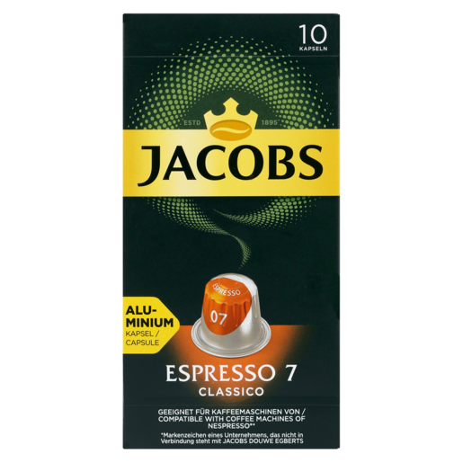 Jacobs Espresso 7 Classico Coffee Capsules 10 Pack