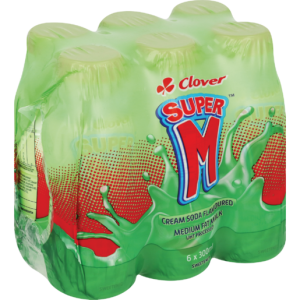 Clover Super M Cream Soda UHT Flavoured Milk 6 x 300ml