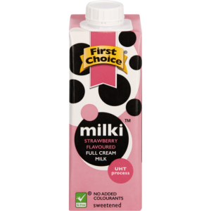 First Choice Milki UHT Strawberry Flavoured Milk Carton 250ml