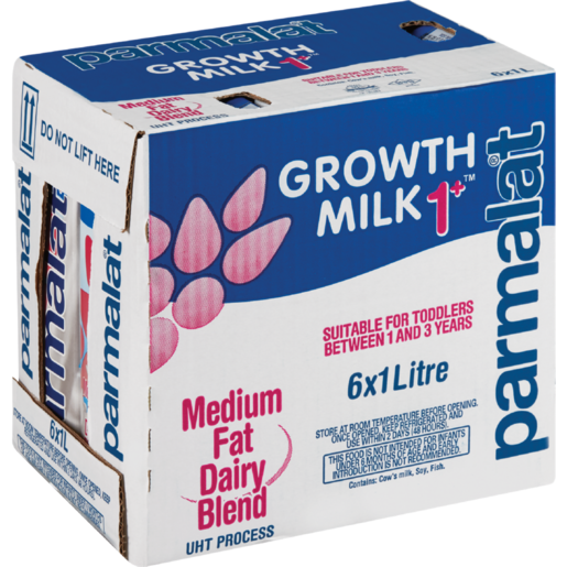 Parmalat Medium Fat Growth Milk 1+ Pack 6 x 1L