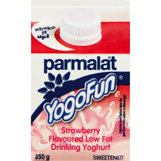 Parmalat YogoFun Strawberry Flavoured Yoghurt Drink Carton 350g