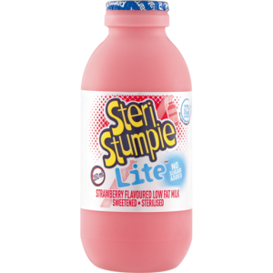 Steri Stumpie Lite Low Fat Strawberry Flavoured Milk 350ml