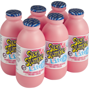 Steri Stumpie Lite Low Fat Strawberry Flavoured Milk 6 x 350ml