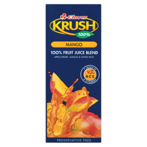 Clover Krush 100% Mango UHT Juice Blend Box 200ml