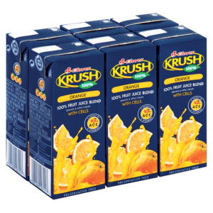 Clover Krush 100% Orange Juice Blend Boxes 6 x 200ml