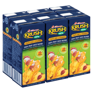 Clover Krush 6 Fruits & 6 Vitamins 100% Juice Blend Boxes 6 x 200ml