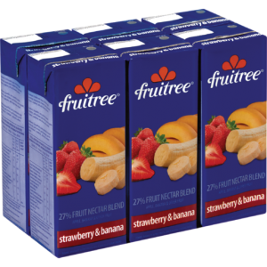 Fruitree Strawberry & Banana Fruit Juice 6 x 200ml