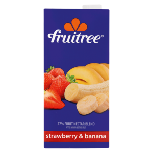 Fruitree Strawberry & Banana Fruit Nectar Blend 1L